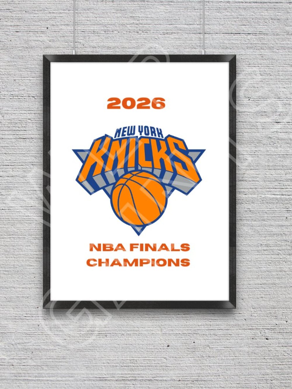 KNICKS 2026 NBA FINALS Champions 11x17 Art Print
